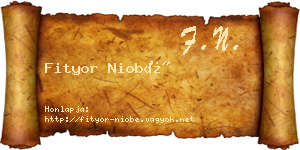 Fityor Niobé névjegykártya